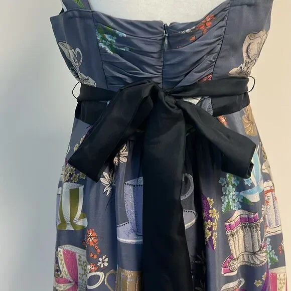 Floreat Anthropologie Teacup Print Dress Size 2 - Picture 5 of 6